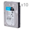 Pack de discos duros - 10 unidades - Seagate SkyHawk ST10000VE0008 - Hasta 32 transmisiones de inteligencia artifici...