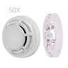 Kit 50 detectores térmicos y bases DMTech - Detector convencional termovelocimétrico - Certificado EN54 part 5 - Dobl...