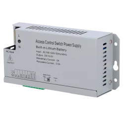 Alimentador para control de acceso - Configurable NO/NC - Salida DC 13.5V / 3.5A - Sin caja - Batería auxiliar de lit...