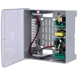 Alimentador para control de acceso - Configurable NO/NC - Salida DC 13.5V / 3A - Caja de plástico - Apto para batería...