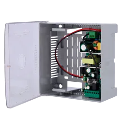 Alimentador para control de acceso - Configurable NO/NC - Salida DC 12.5-13.8V / 5A - Caja de plástico - Apto para ba...