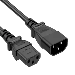 Cable de alimentacion - Para CPU - Conector C13 a C14 - 250VAC / 10A - 200cm de largo