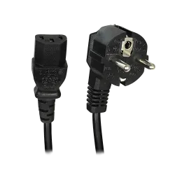 Cable a enchufe - Conector QT3 - Compatible con enchufes Tipo F - 250VAC / 16A MAX - 140cm de largo