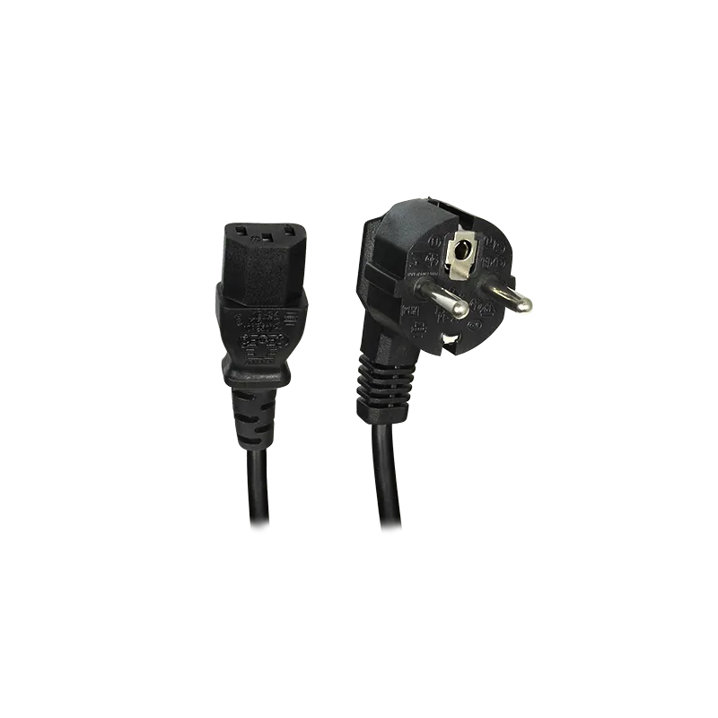 Cable a enchufe - Conector QT3 - Compatible con enchufes Tipo F - 250VAC / 16A MAX - 140cm de largo