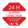 Pegatina de plástico - Serigrafía Alarma conectada - Vinilo impreso laminado - 65 (Al) x 65 (An) mm - Uso interior/ex...