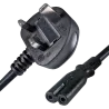 Cable a enchufe - Conector QT2 - Compatible con enchufes UK 3 PINES - Fusible de protección - 250VAC / 13A MAX - 140c...