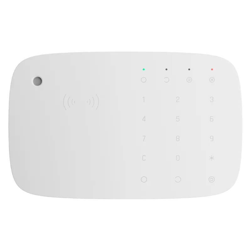 Carcasa para teclado con sirena y lector RFID - AJ-KEYPADCOMBI-W - Instalación sencilla - Plástico ABS - Color blanco