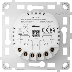 Relé interruptor inteligente doble y conmutable - Inalámbrico 868 MHz Jeweller - Alcance de comunicación hasta 1100 m...
