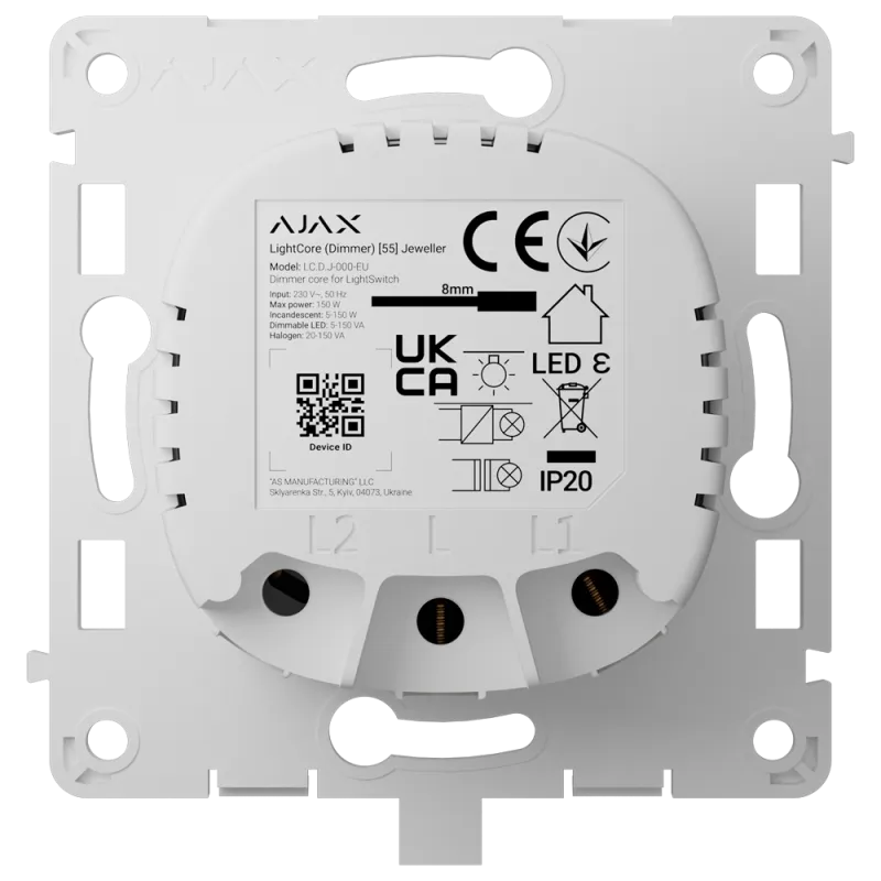 Relé interruptor de luz inteligente regulable - Inalámbrico 868 MHz Jeweller - Alcance de comunicación hasta 900 m - ...