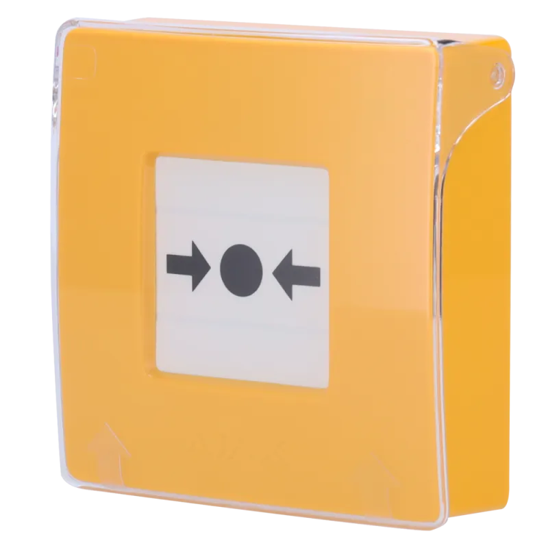 Botón manual de alarma de incendio amarillo - Inalámbrico 868 MHz Jeweller - Botón alarma incendio o activador de esc...