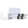 Kit de videovigilancia Ajax - Grabador Ajax de 8 canales - 4 cámaras bullet WiFi de 2 Mpx Uniarch - Router WiFi de ...