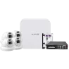 Kit de videovigilancia Ajax - Grabador Ajax de 8 canales - 4 cámaras turret de 4 Mpx Safire Smart DualLight - Switc...