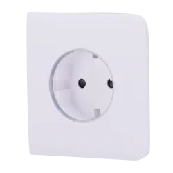 Tapa lateral para enchufe inteligente tipo F - Compatible con AJ-OUTLETCORE-SMART - Indicador LED sobre estado del en...