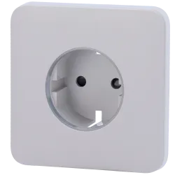 Tapa frontal para enchufe inteligente tipo F - Compatible con AJ-OUTLETCORE-SMART - Indicador LED sobre estado del en...