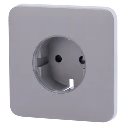 Tapa frontal para enchufe inteligente tipo F - Compatible con AJ-OUTLETCORE-SMART - Indicador LED sobre estado del en...