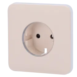 Tapa frontal para enchufe inteligente tipo F - Compatible con AJ-OUTLETCORE-SMART - Indicador LED sobre estado del en...