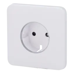 Tapa frontal para enchufe inteligente tipo F - Compatible con AJ-OUTLETCORE-SMART - Indicador LED sobre estado del en...