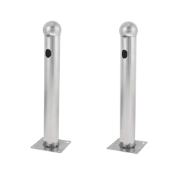 Soporte para barrera modelo T - 2 unidades - Acero inoxidable - Compatible con detectores de 2 haces - Compatible con...