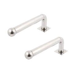 Soporte para barrera modelo L - 2 unidades - Acero inoxidable - Compatible con detectores de 3/4 haces - Compatible c...