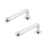 Soporte para barrera modelo L - 2 unidades - Acero inoxidable - Compatible con detectores de 3/4 haces - Compatible c...
