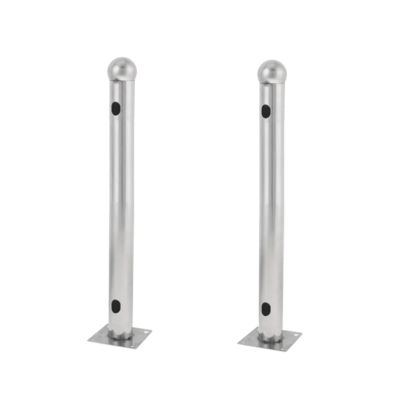 Soporte para barrera modelo T - 2 unidades - Acero inoxidable - Compatible con detectores de 3/4 haces - Compatible c...