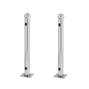 Soporte para barrera modelo T - 2 unidades - Acero inoxidable - Compatible con detectores de 3/4 haces - Compatible c...