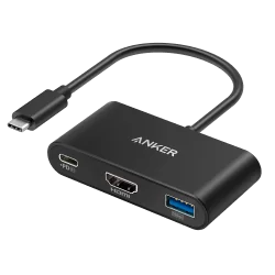 Anker - Hub USB-C 3 en 1 - Admite la carga PD100W - Transferencia de datos de 5Gbps - Admite resolución 4K@30Hz - 1x...