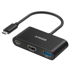 Anker - Hub USB-C 3 en 1 - Admite la carga PD100W - Transferencia de datos de 5Gbps - Admite resolución 4K@30Hz - 1x...