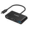 Anker - Hub USB-C 3 en 1 - Admite la carga PD100W - Transferencia de datos de 5Gbps - Admite resolución 4K@30Hz - 1x...
