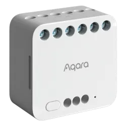 Aqara Módulo Relé Doble T2 - Zigbee 3.0 / Matter over Zigbee - Control del motor / Monitor energético - Requiere AQ...