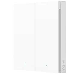 Aqara Interruptor Inalámbrico H1 Doble - Zigbee 3.0 - Requiere AQARA HUB - 7 Acciones Configurables - Larga duració...