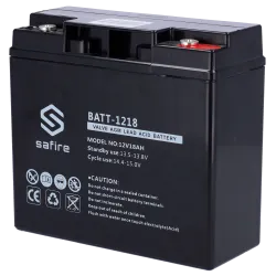Batería recargable - Tecnología plomo ácido AGM - Voltaje 12 V - Capacidad 18 Ah - 168 x 181 x 77 mm / 5600 g - Para ...