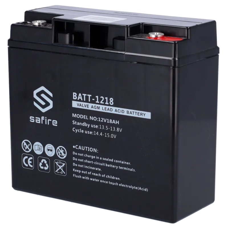 Batería recargable - Tecnología plomo ácido AGM - Voltaje 12 V - Capacidad 18 Ah - 168 x 181 x 77 mm / 5600 g - Para ...