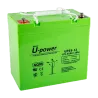 Upower - Batería recargable - Tecnología plomo ácido AGM - Voltaje 12 V - Capacidad 55 Ah - 210 x 228 x 137 mm / 177...