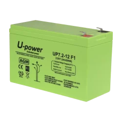 Upower - Batería recargable - Tecnología plomo ácido AGM - Voltaje 12 V - Capacidad 7.2 Ah - 101 x 151 x 65 mm / 2180...