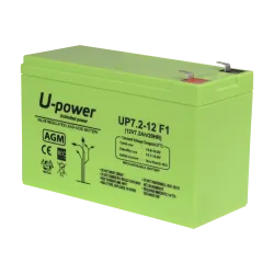 Upower - Batería recargable - Tecnología plomo ácido AGM - Voltaje 12 V - Capacidad 7.2 Ah - 101 x 151 x 65 mm / 2180...