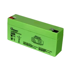 Upower - Batería recargable - Tecnología plomo ácido AGM - Voltaje 6 V - Capacidad 3.2 Ah - 66 x 134 x 34 / 670 g - P...