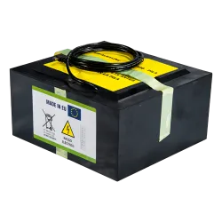 Batería zinc-aire - Voltaje 6.0 V - Capacidad 6000 Wh - 162 x 396 x 190 mm / 12.55 kg - Para respaldo o uso directo