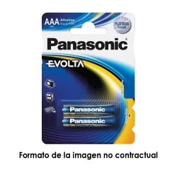 Panasonic - Pila AAA/LR03 - Pack de 2 - 1.5 V - Alcalina - Alta calidad