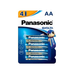 Panasonic - Pila AA/LR06 - Pack de 4 - 1.5 V - Alcalina - Alta calidad