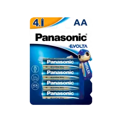 Panasonic - Pila AA/LR06 - Pack de 4 - 1.5 V - Alcalina - Alta calidad