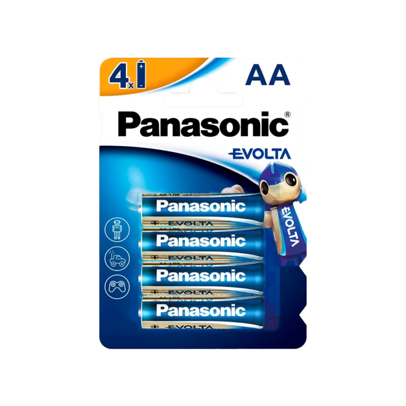 Panasonic - Pila AA/LR06 - Pack de 4 - 1.5 V - Alcalina - Alta calidad