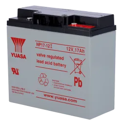 Yuasa NP17-12I - Batería recargable - Tecnología plomo ácido AGM - Capacidad 17 Ah / 12 V - 167 x 76 x 181 / 6.1 Kg -...