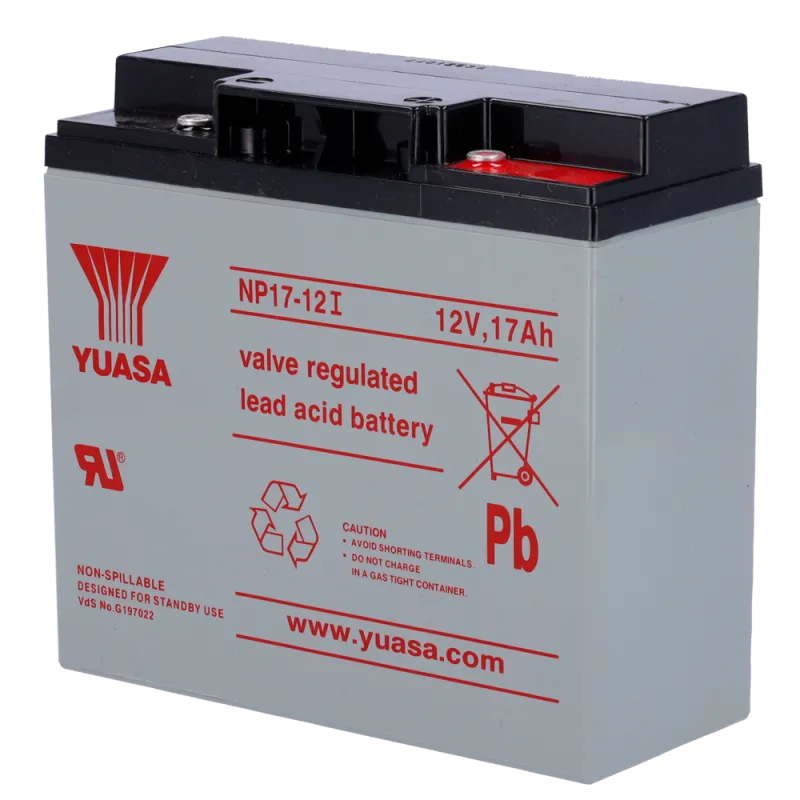 Yuasa NP17-12I - Batería recargable - Tecnología plomo ácido AGM - Capacidad 17 Ah / 12 V - 167 x 76 x 181 / 6.1 Kg -...