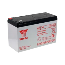 Yuasa NP7-12 - Batería recargable - Tecnología plomo ácido AGM - Capacidad 7 Ah / 12 V - 65 x 151 x 97.5 / 2200 g - P...