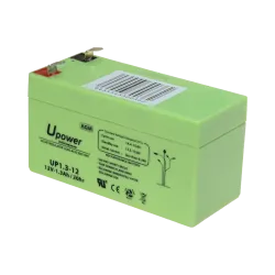Upower - Batería recargable - Tecnología plomo ácido AGM - Voltaje 12 V - Capacidad 1.3 Ah - 58 x 97 x 43 mm / 570 g ...