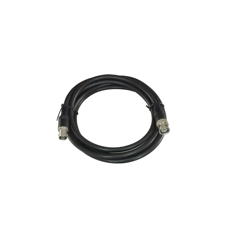 Cable coaxial preparado - BNC macho a BNC hembra - Coaxial RG59 - Longitud 2 m - Color negro - Construcción robusta