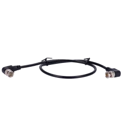 Cable coaxial RG59 - Doble Conector macho BNC en codo - 60 cm de longitud - Vídeo - Bajas pérdidas