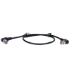 Cable coaxial RG59 - Doble Conector macho BNC en codo - 60 cm de longitud - Vídeo - Bajas pérdidas
