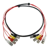 Cable preparado múltiple - BNC macho a BNC macho - 4 enlaces coaxial - Longitud 1,5 m - Para conexión de Balun a DVR ...